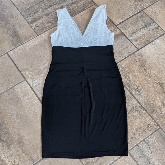 Black and Silver Sparkle Sleeveless Party Dress size S. - Picture 2 of 9